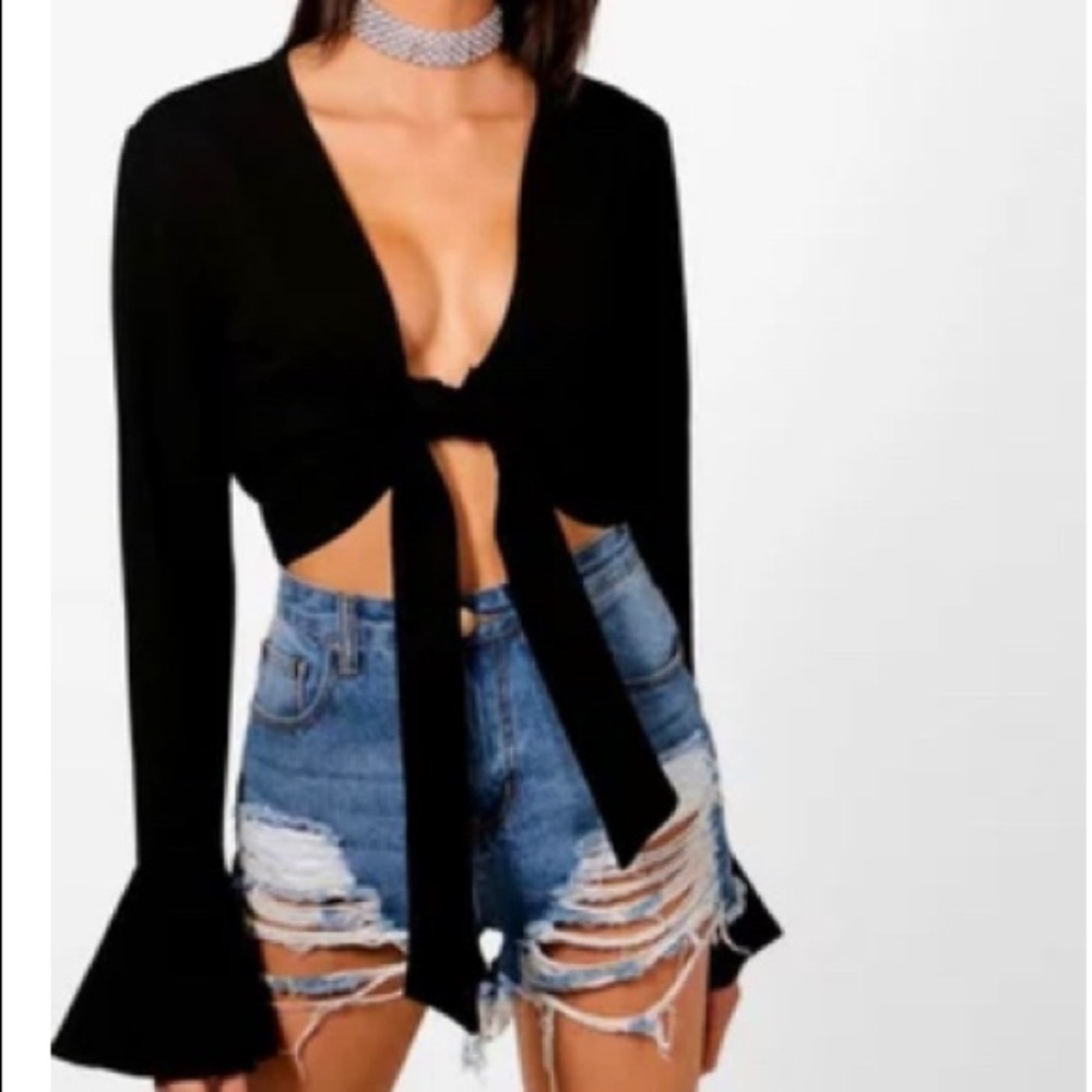Black crop top